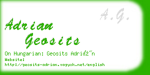 adrian geosits business card